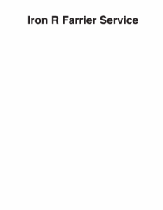 Iron R Farrier Service